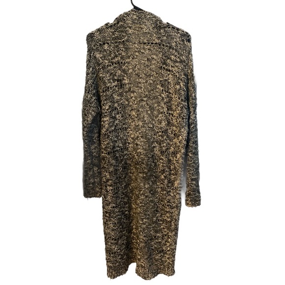 Hollister Black White Long Duster Cardigan Sweater - Picture 2 of 6